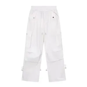Women's Solid Color Large Pocket Cargo Pants