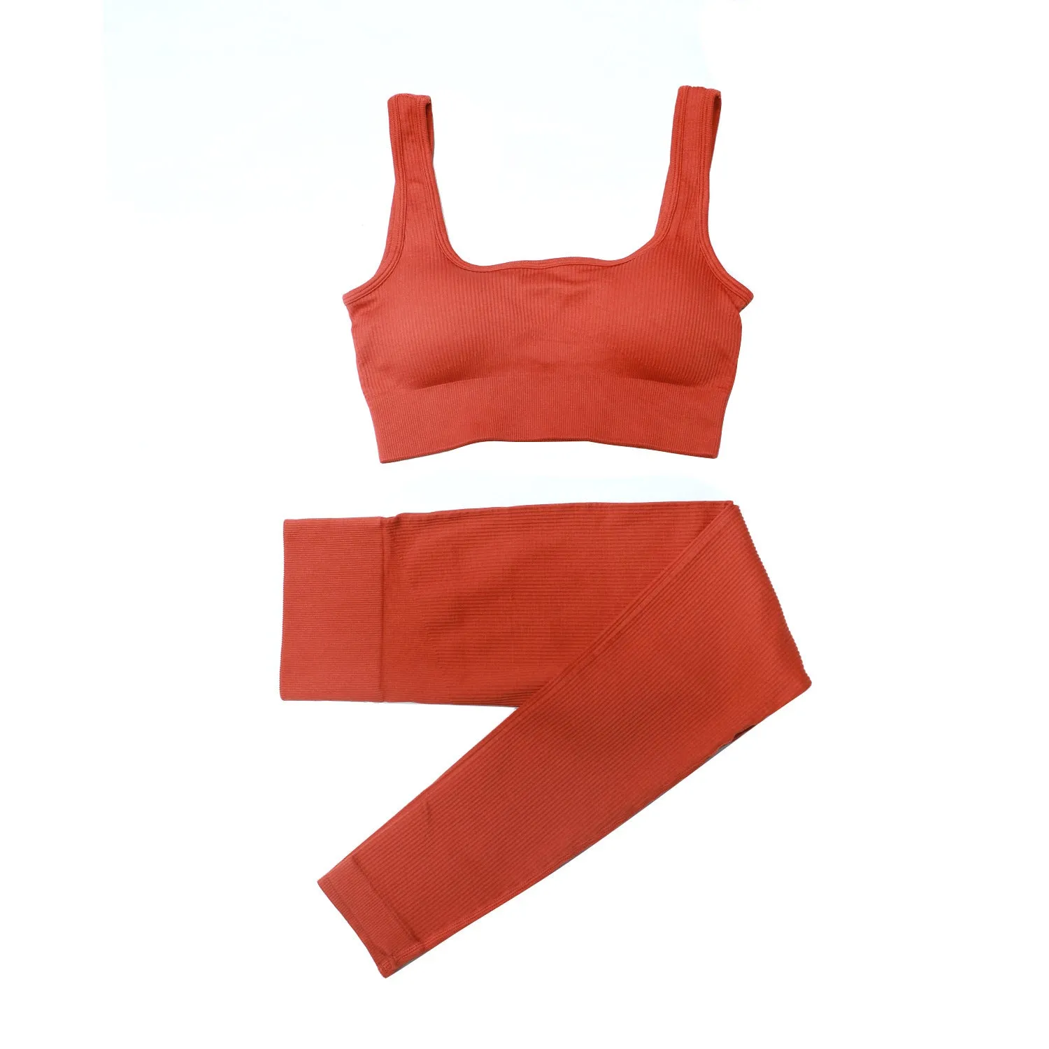 Women’s Two-Piece Seamless Yoga Set - Sports Bra, Leggings & Shorts