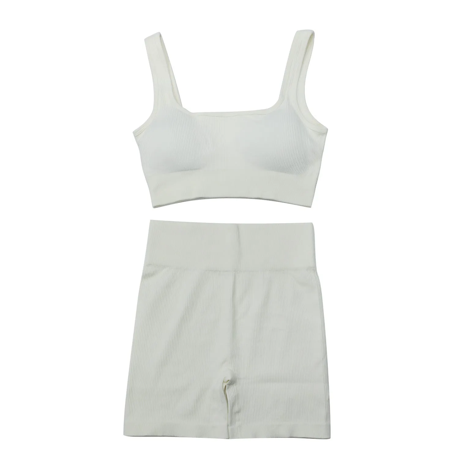 Women’s Two-Piece Seamless Yoga Set - Sports Bra, Leggings & Shorts