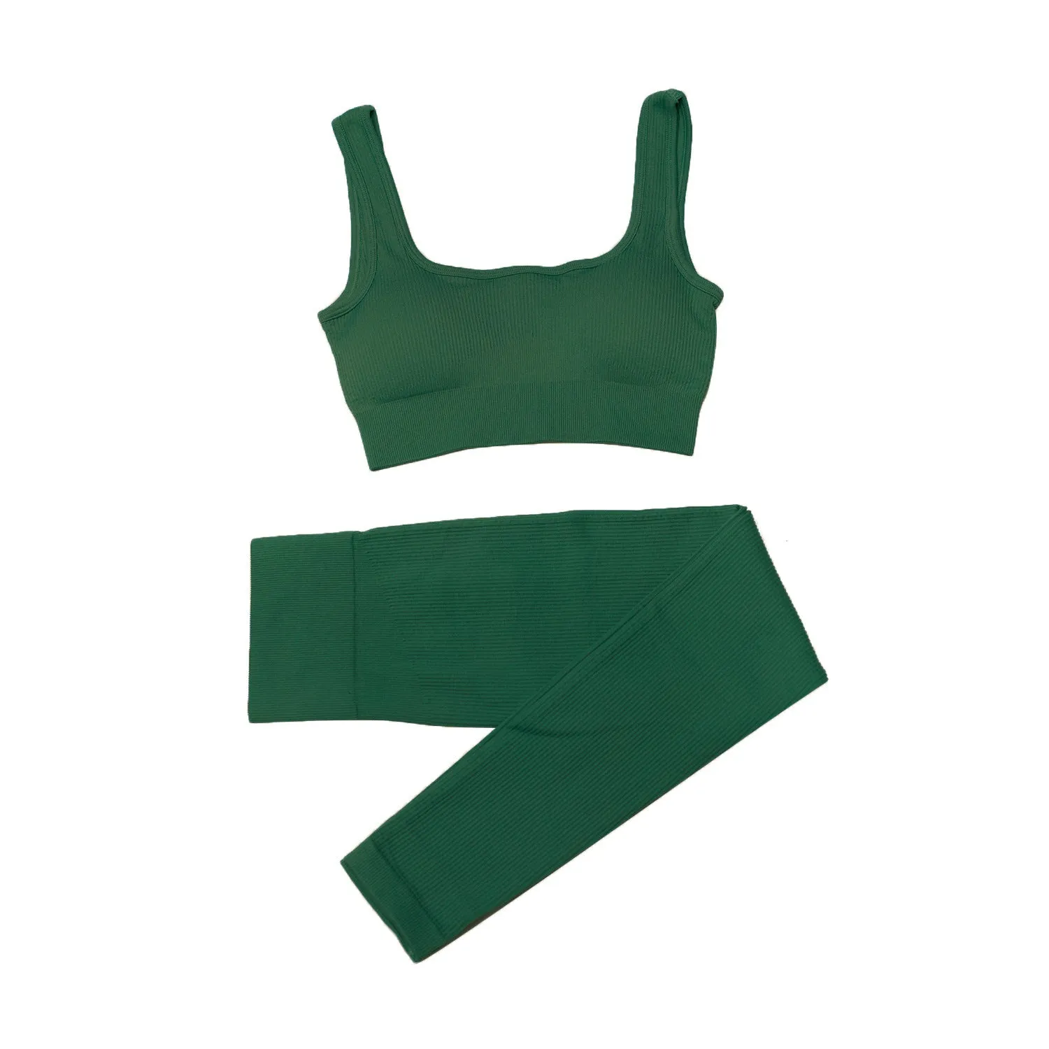 Women’s Two-Piece Seamless Yoga Set - Sports Bra, Leggings & Shorts
