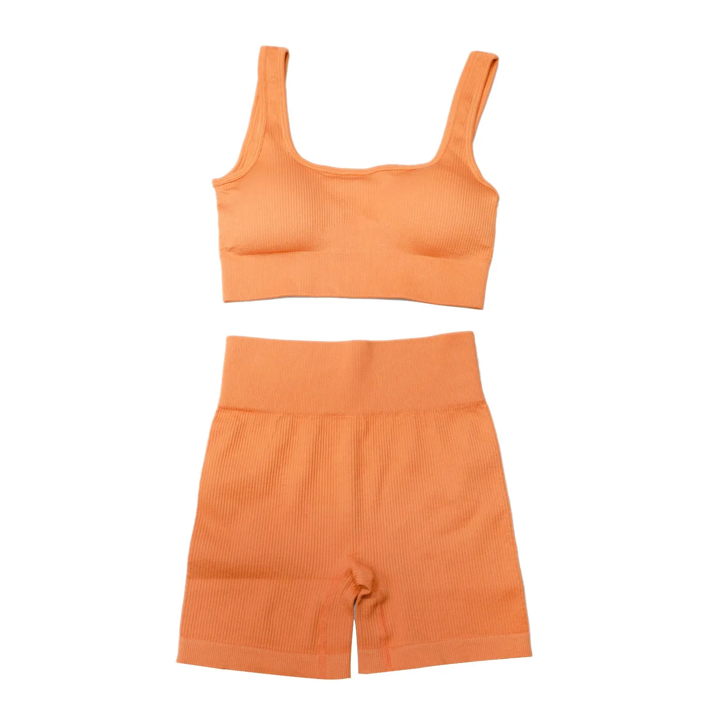 Women’s Two-Piece Seamless Yoga Set - Sports Bra, Leggings & Shorts