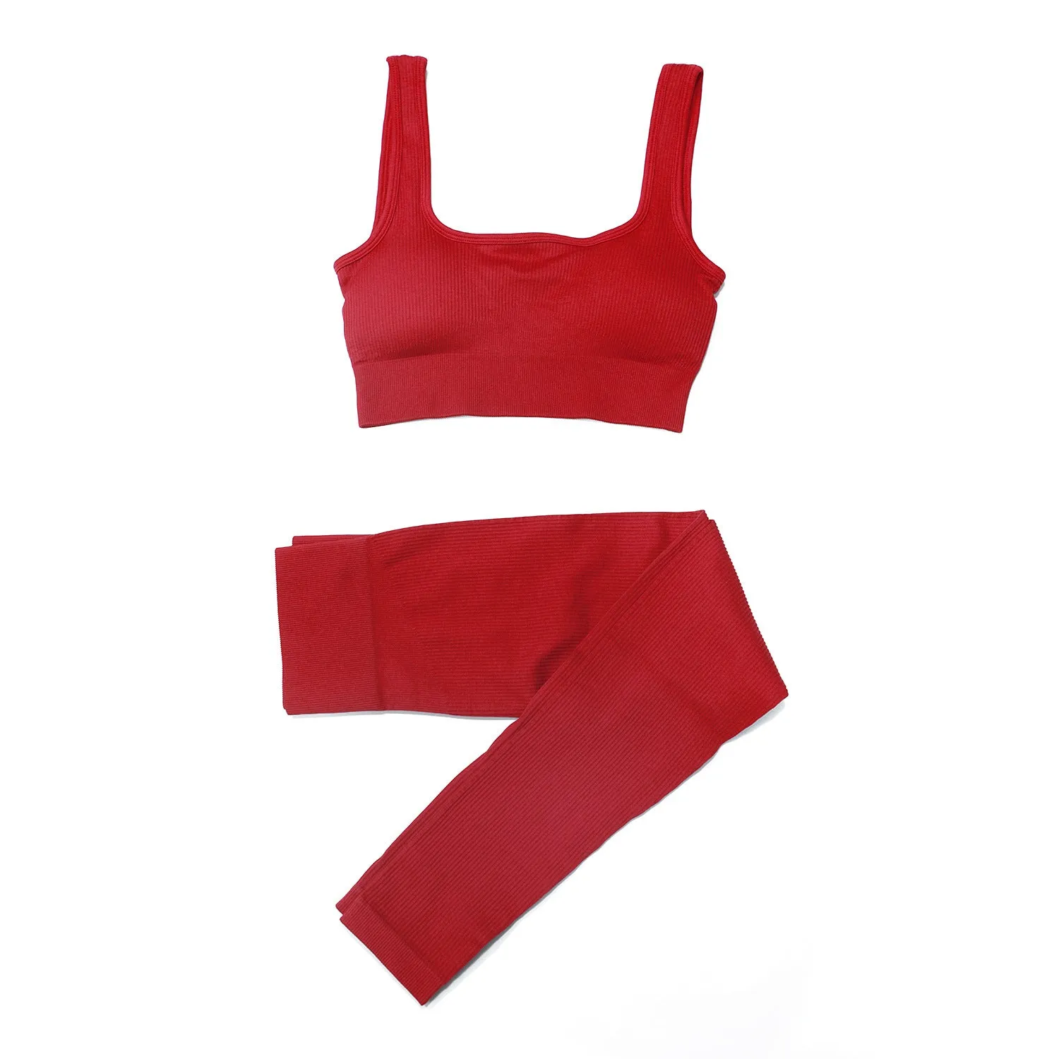 Women’s Two-Piece Seamless Yoga Set - Sports Bra, Leggings & Shorts