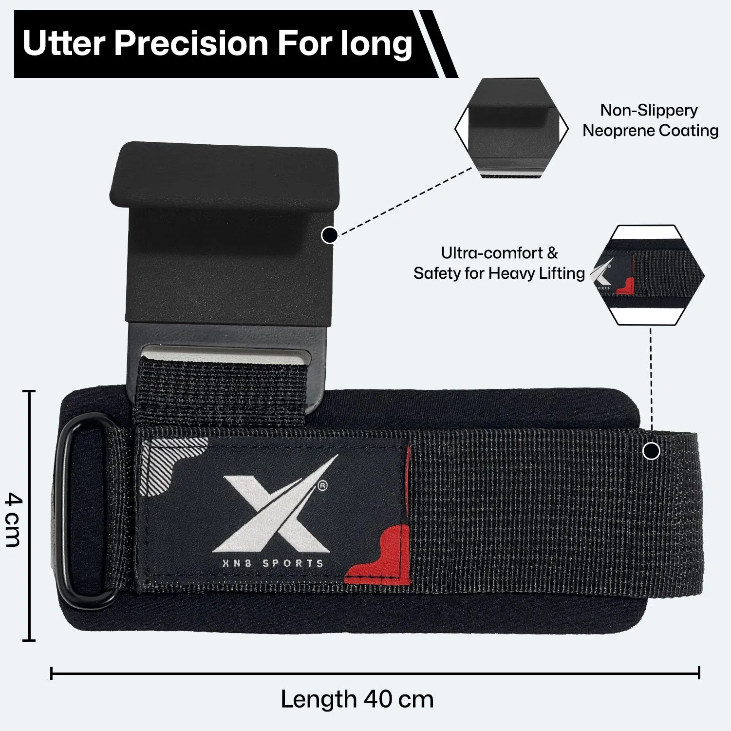 XN8 Weight Lifting Hooks Straps