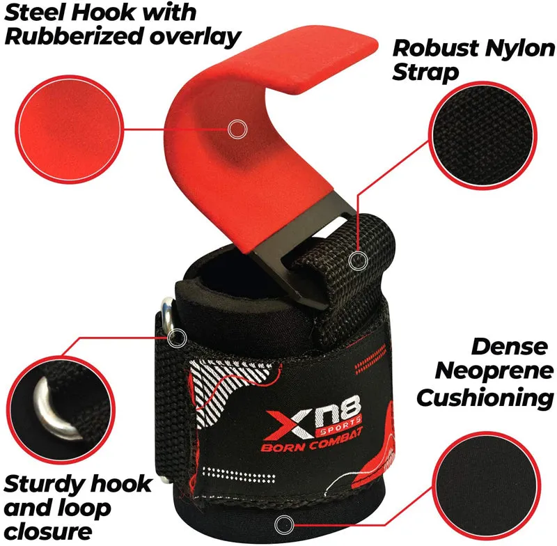 XN8 Weight Lifting Hooks Straps