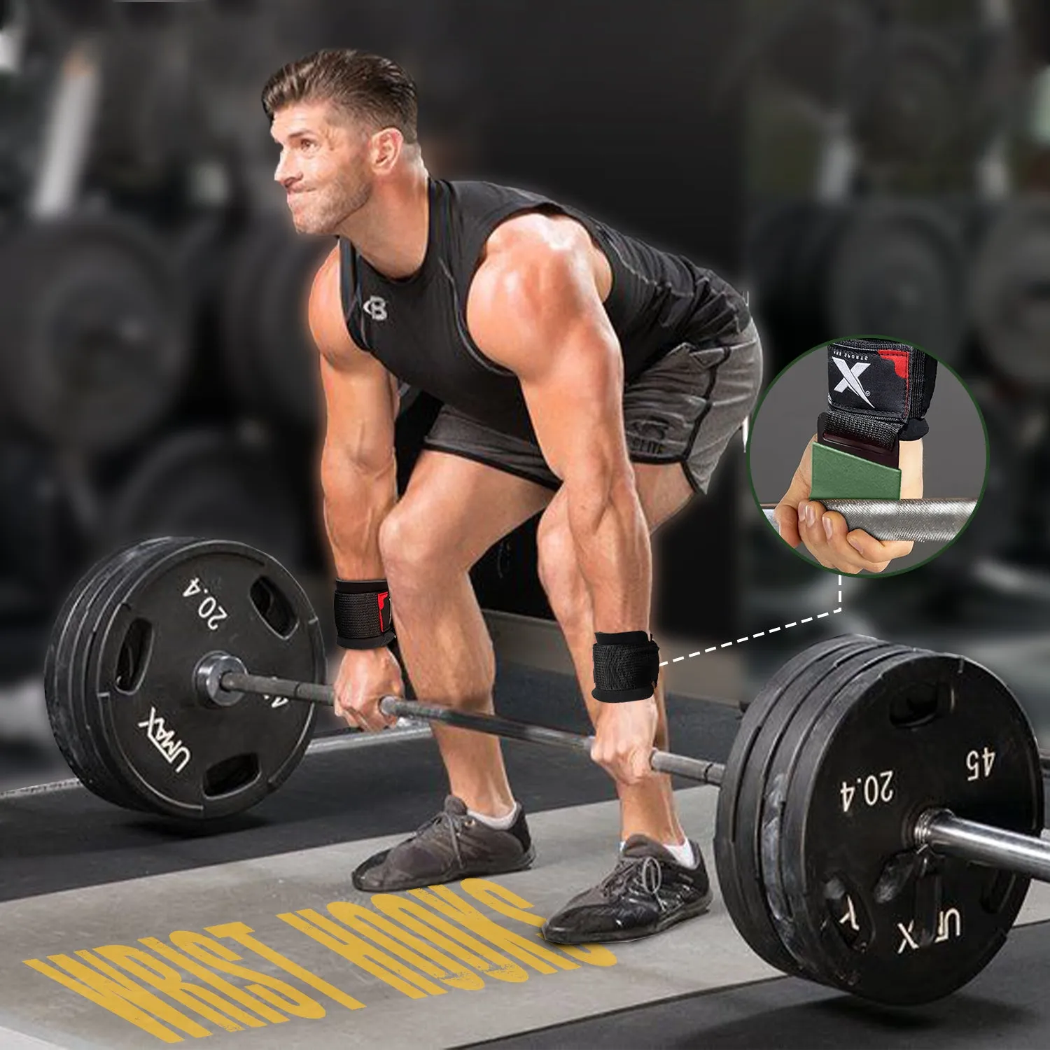 XN8 Weight Lifting Hooks Straps