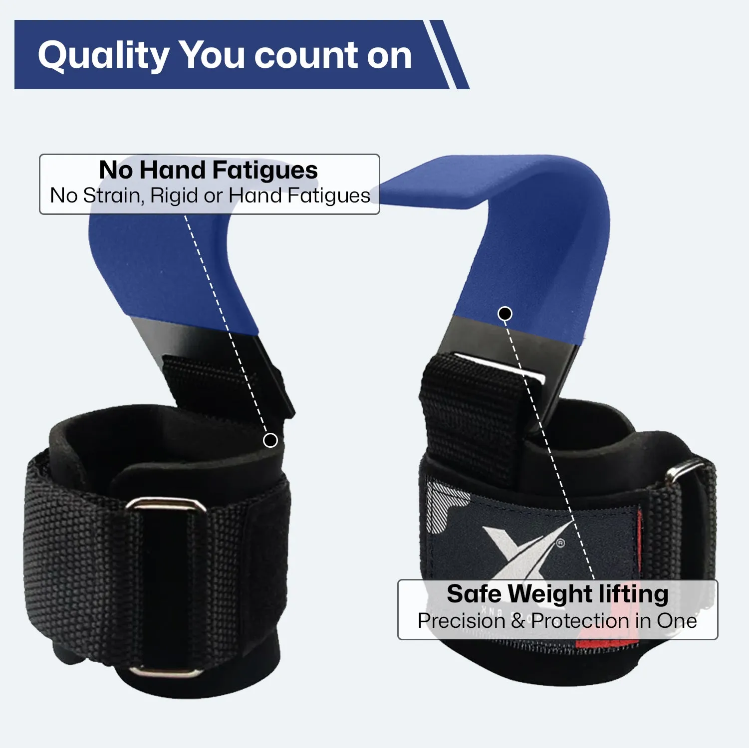 XN8 Weight Lifting Hooks Straps