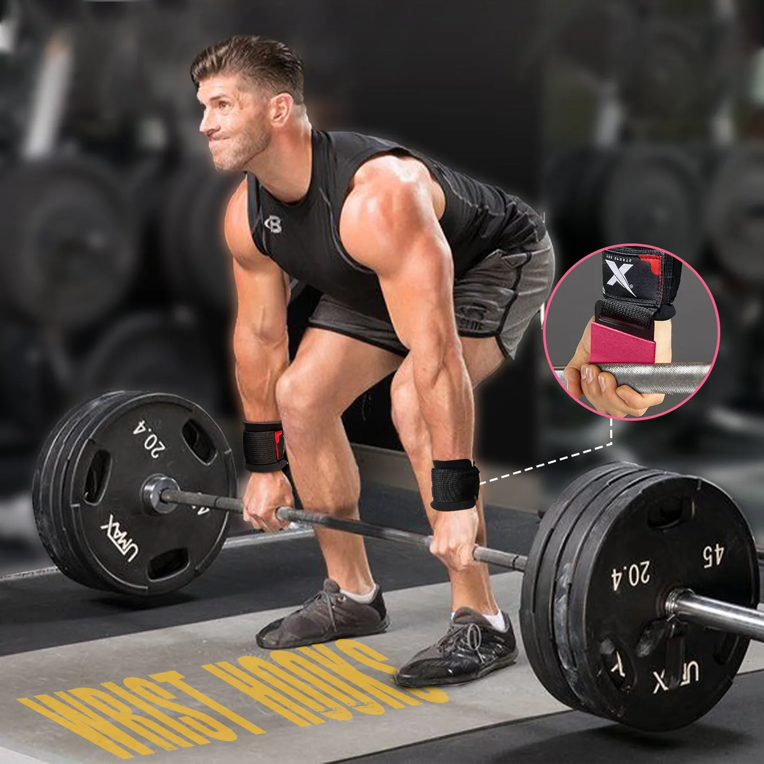 XN8 Weight Lifting Hooks Straps