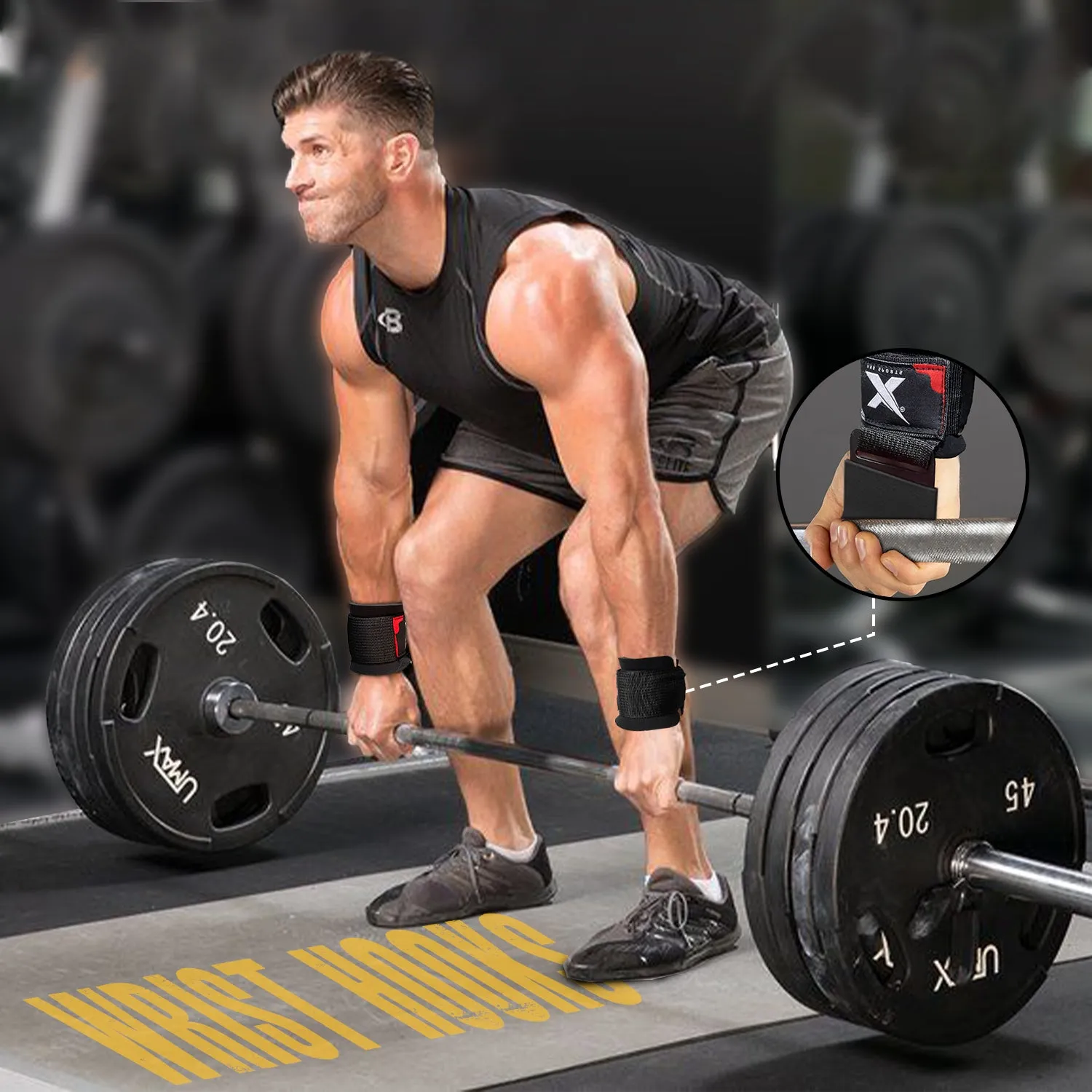 XN8 Weight Lifting Hooks Straps