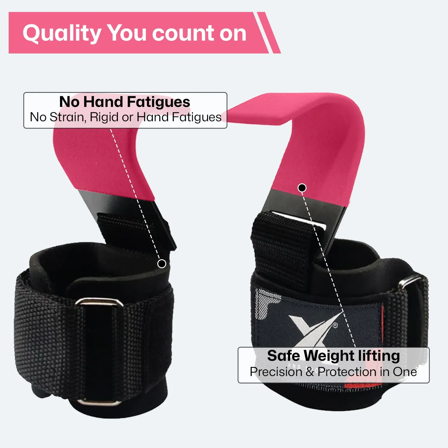 XN8 Weight Lifting Hooks Straps