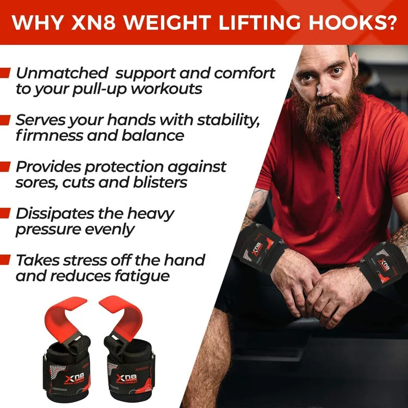 XN8 Weight Lifting Hooks Straps