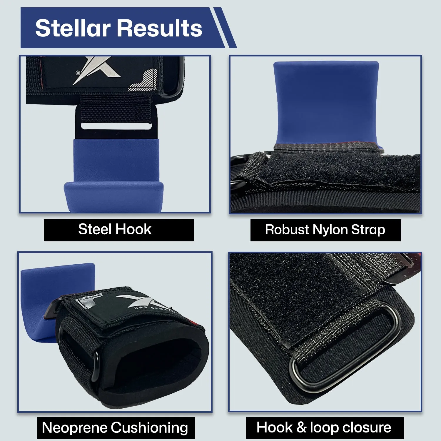 XN8 Weight Lifting Hooks Straps