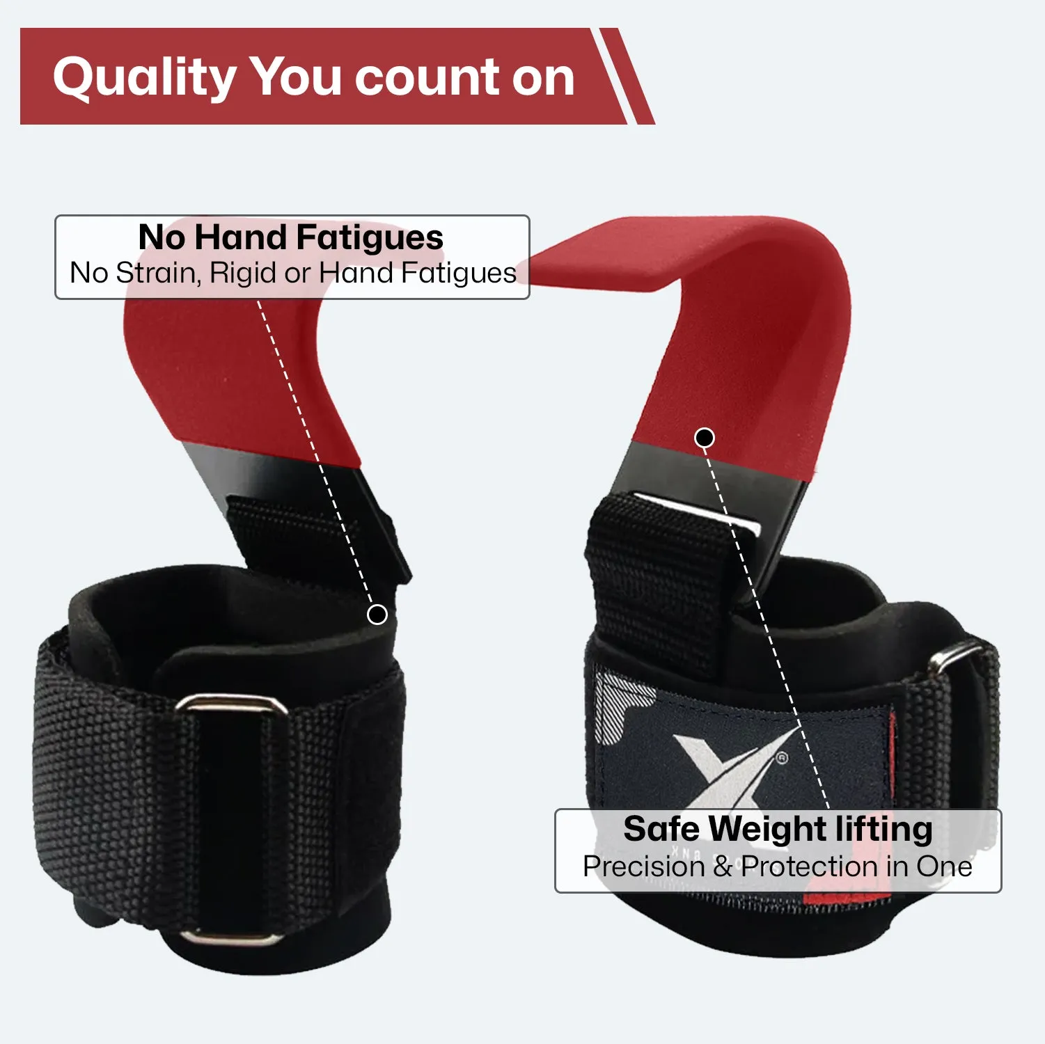 XN8 Weight Lifting Hooks Straps
