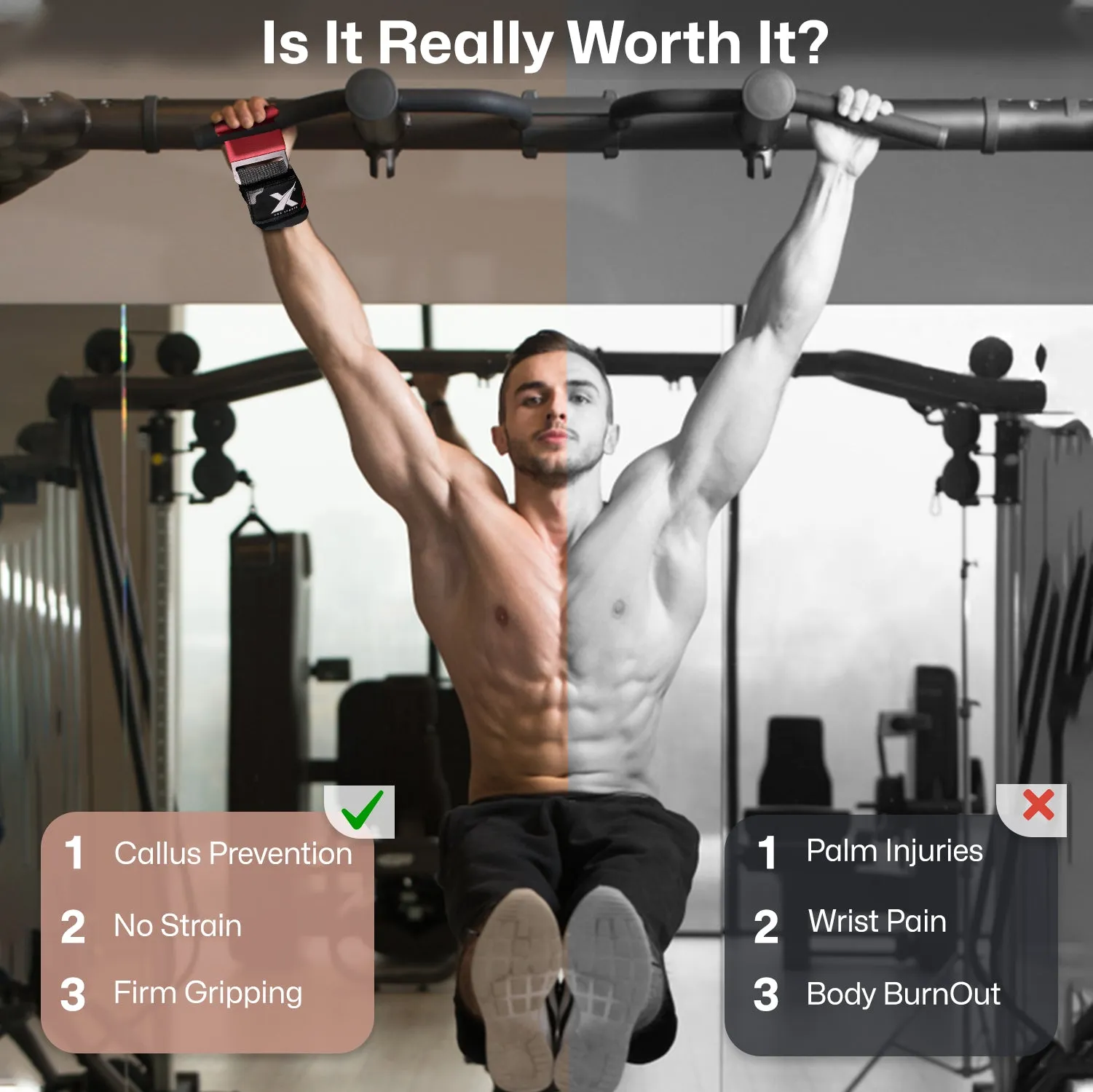XN8 Weight Lifting Hooks Straps