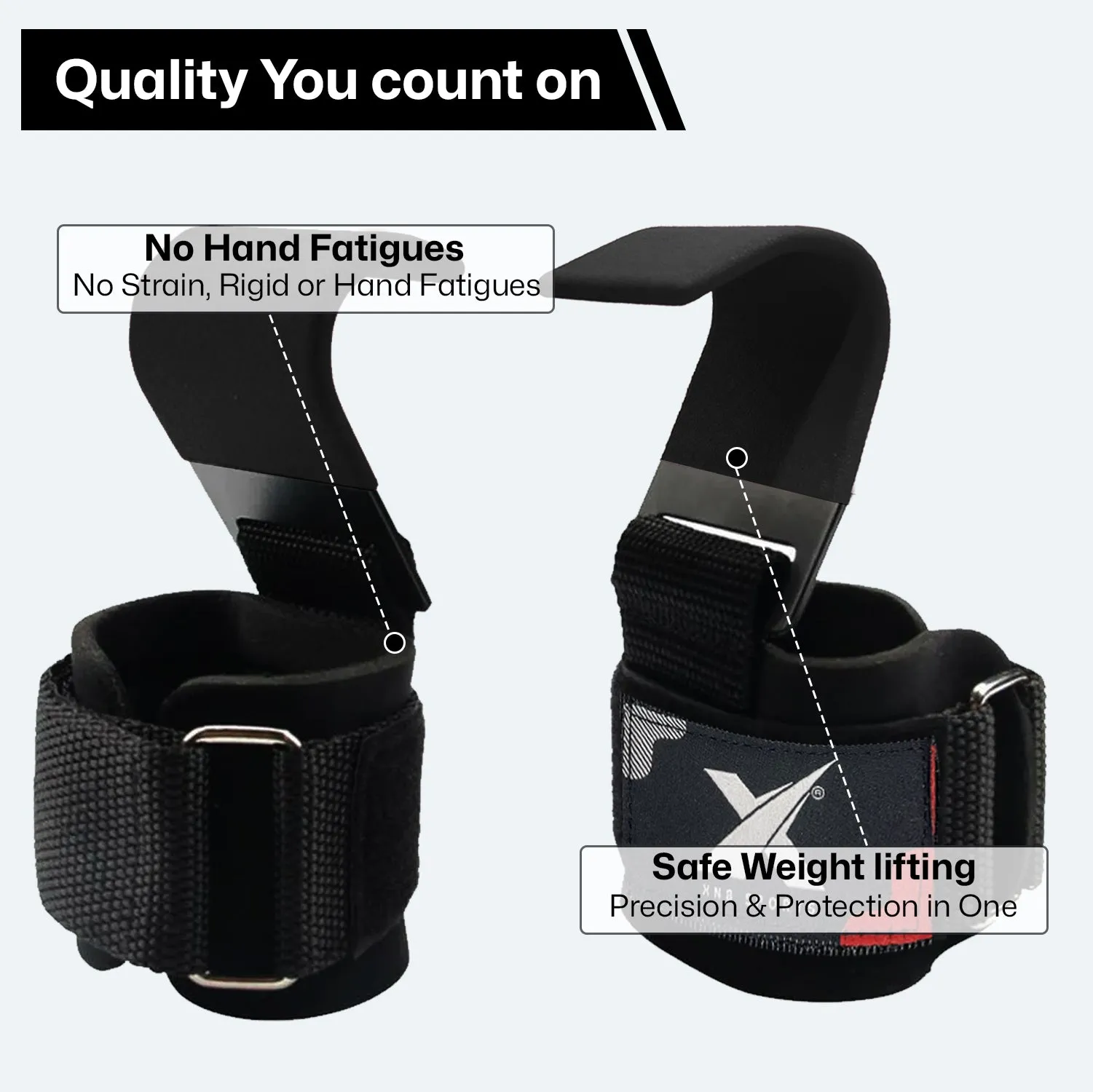 XN8 Weight Lifting Hooks Straps