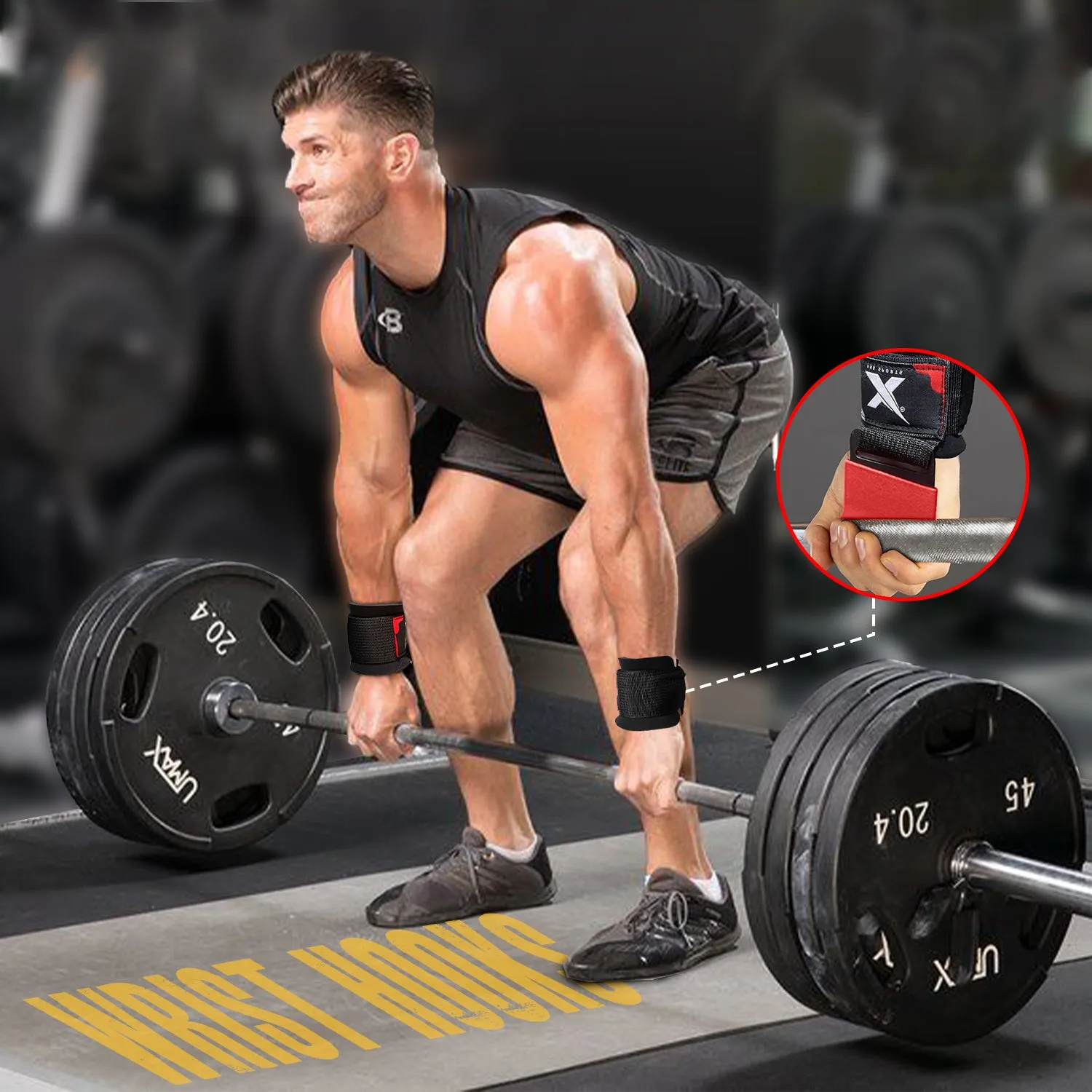 XN8 Weight Lifting Hooks Straps