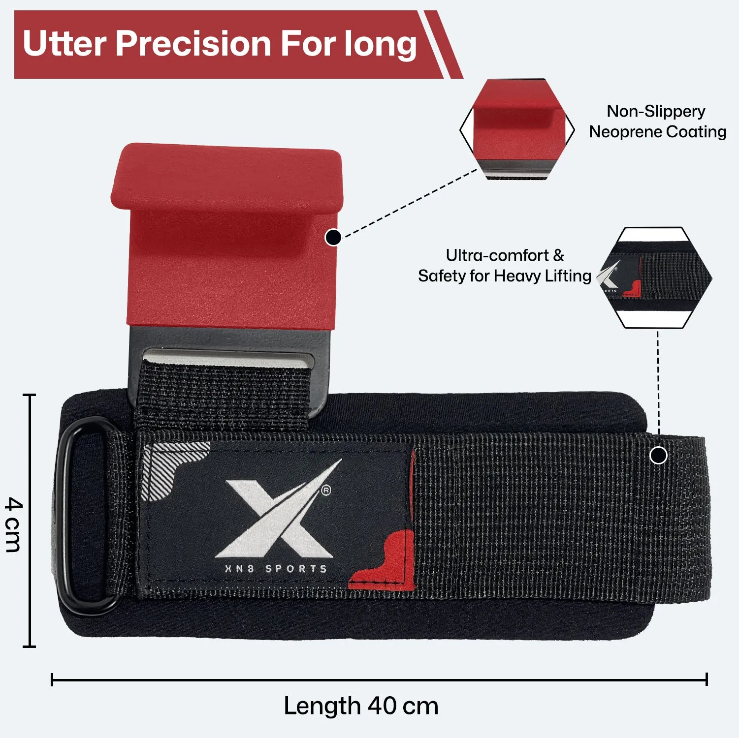 XN8 Weight Lifting Hooks Straps