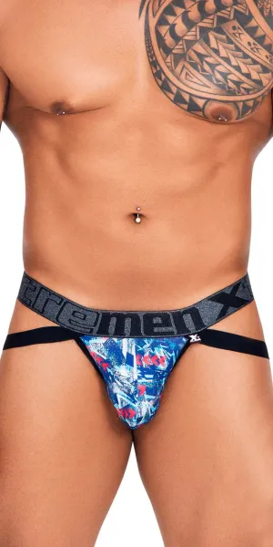 Xtremen 91130 Printed Jockstrap Royal