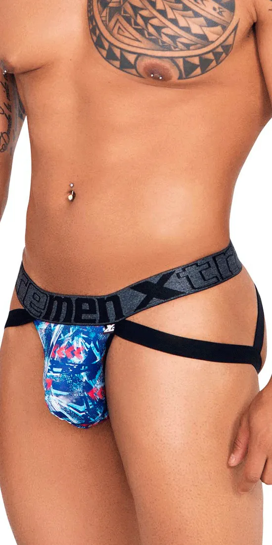 Xtremen 91130 Printed Jockstrap Royal